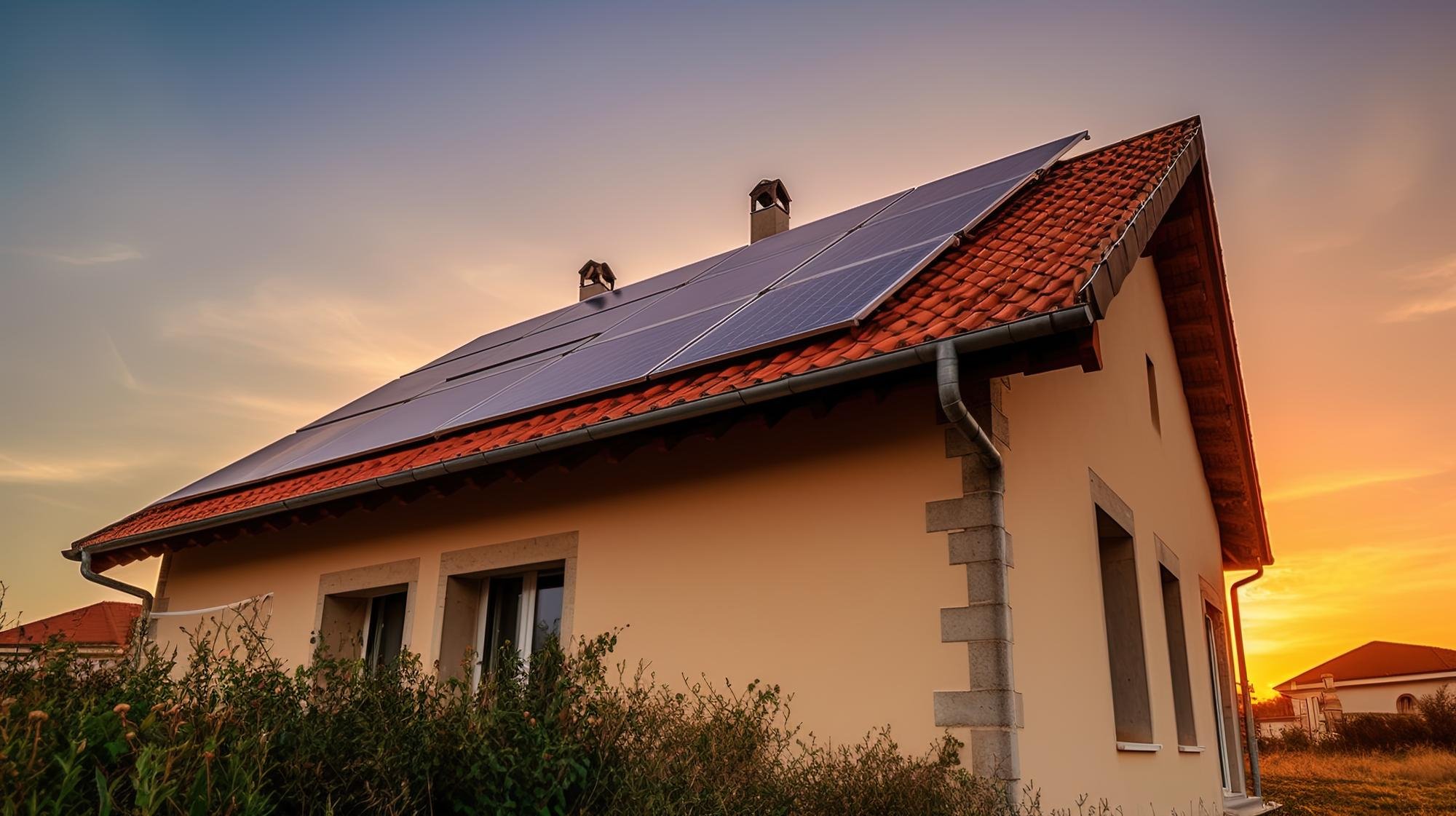 Casa vista dall alto per valutazione fotovoltaica